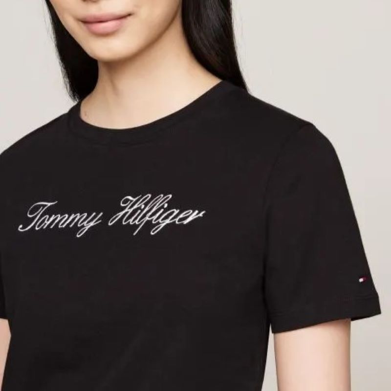 Tricou Tommy Hilfiger NOS SCRIPT REGULAR C-NK SS - poza 3