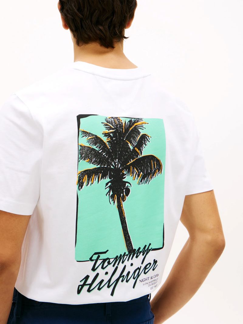 Tricou Tommy Hilfiger PALM PHOTO PRINT TEE - poza 3