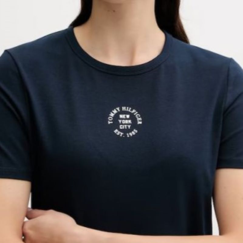 Tricou Tommy Hilfiger STAMP LOGO SLIM C-NK SS TEE - poza 3