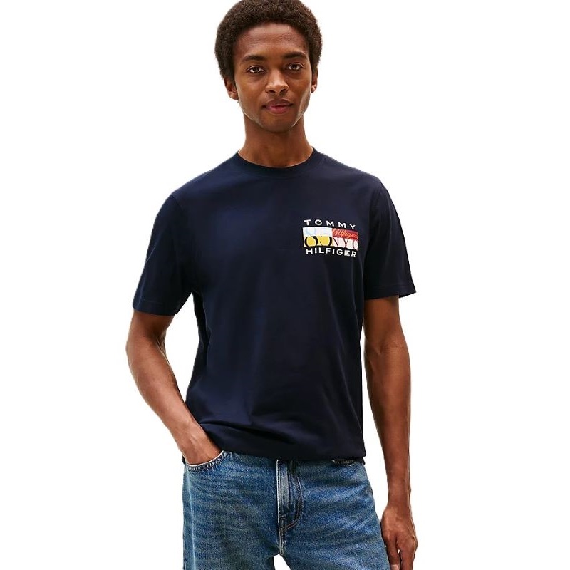 Tricou Tommy Hilfiger TH COLOUR FLAG TEE - poza 1