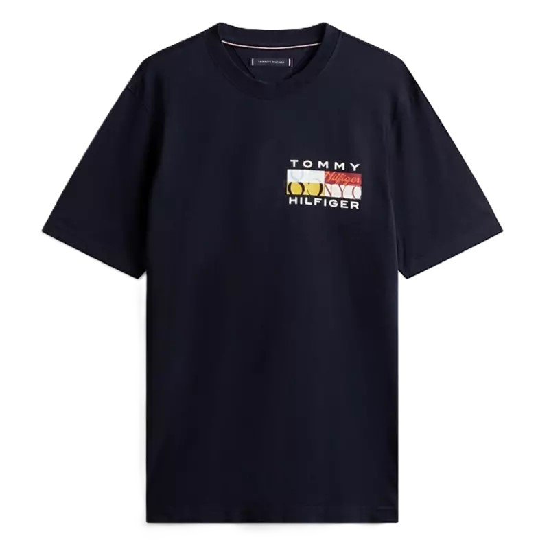 Tricou Tommy Hilfiger TH COLOUR FLAG TEE - poza 3