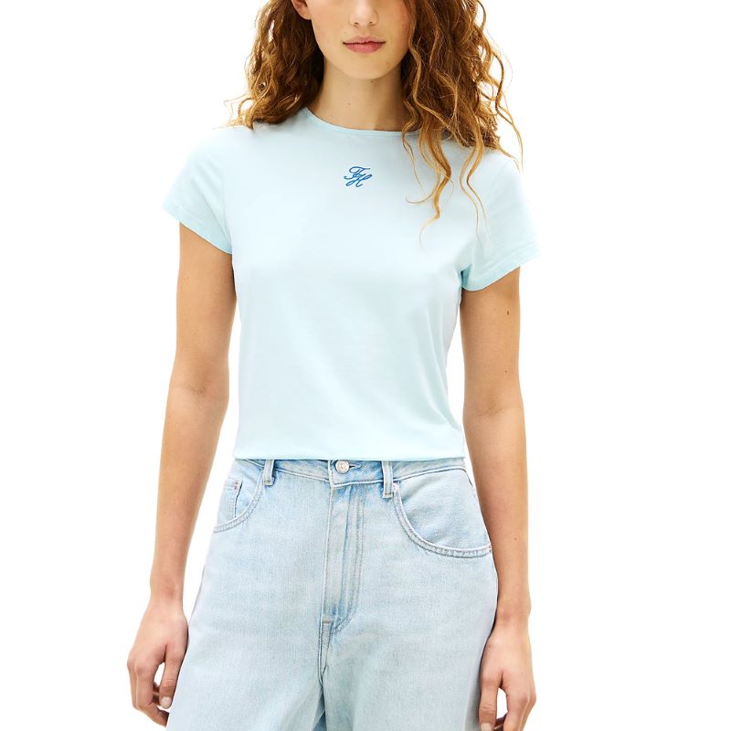 Tricou Tommy Hilfiger TH SCRIPT SLIM SS TEE - poza 1