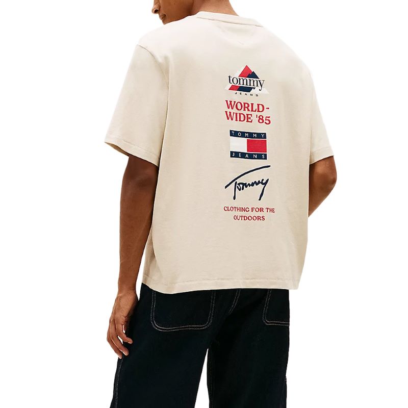 Tricou Tommy Hilfiger TJM 90S PEAKS BACKPRINT SS TEE - poza 2