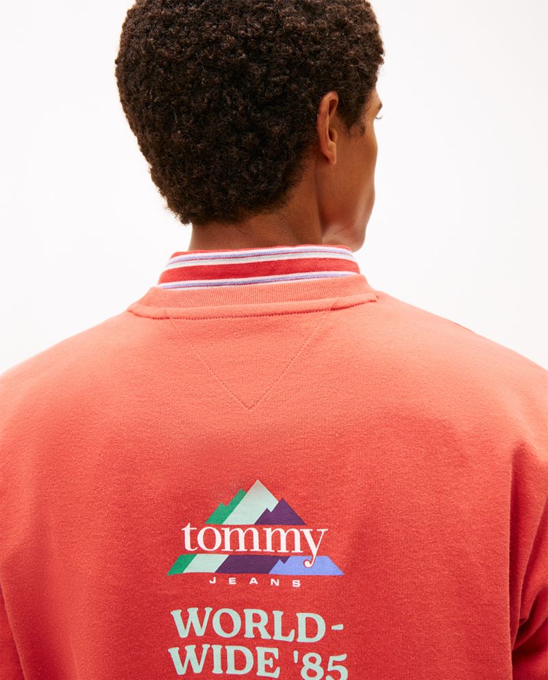 Tricou Tommy Hilfiger TJM 90S PEAKS BACKPRINT SS TEE - poza 3