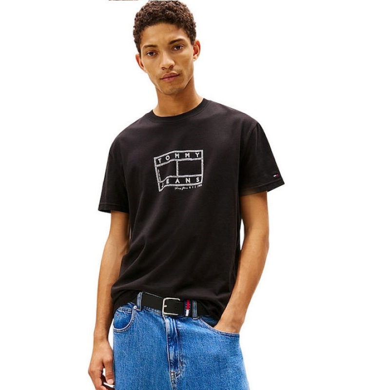Tricou Tommy Hilfiger TJM REG CENTER FLAG SS TEE - poza 1