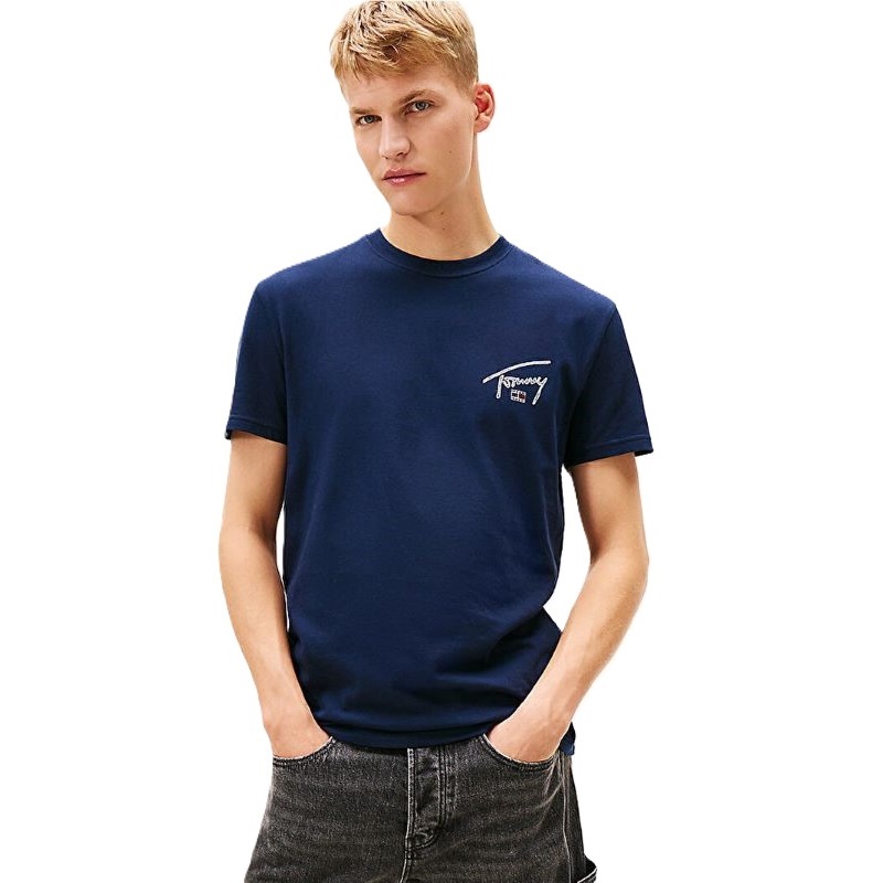 Tricou Tommy Hilfiger TJM REG SIGN BACKPRINT SS T EXT - poza 1