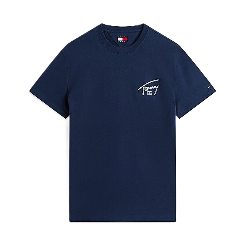 Tricou Tommy Hilfiger TJM REG SIGN BACKPRINT SS T EXT - poza 3