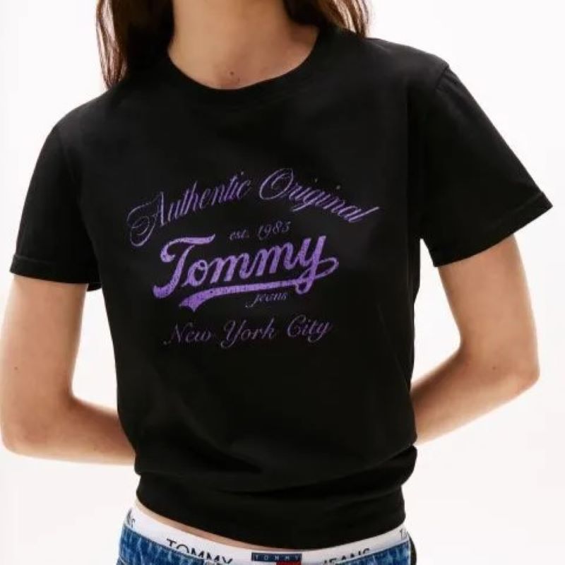 Tricou Tommy Hilfiger TJW REG ESSENTIAL LOGO 1 TEEEXT - poza 3