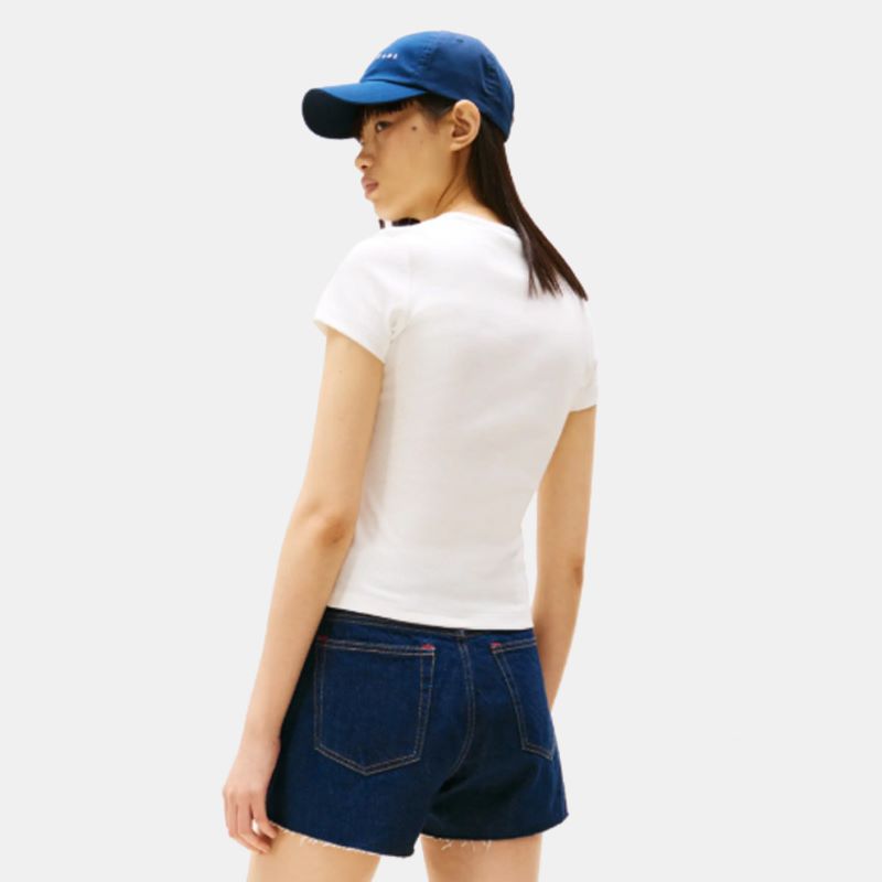 Tricou Tommy Hilfiger TJW SLIM BADGE RIB TEE - poza 2