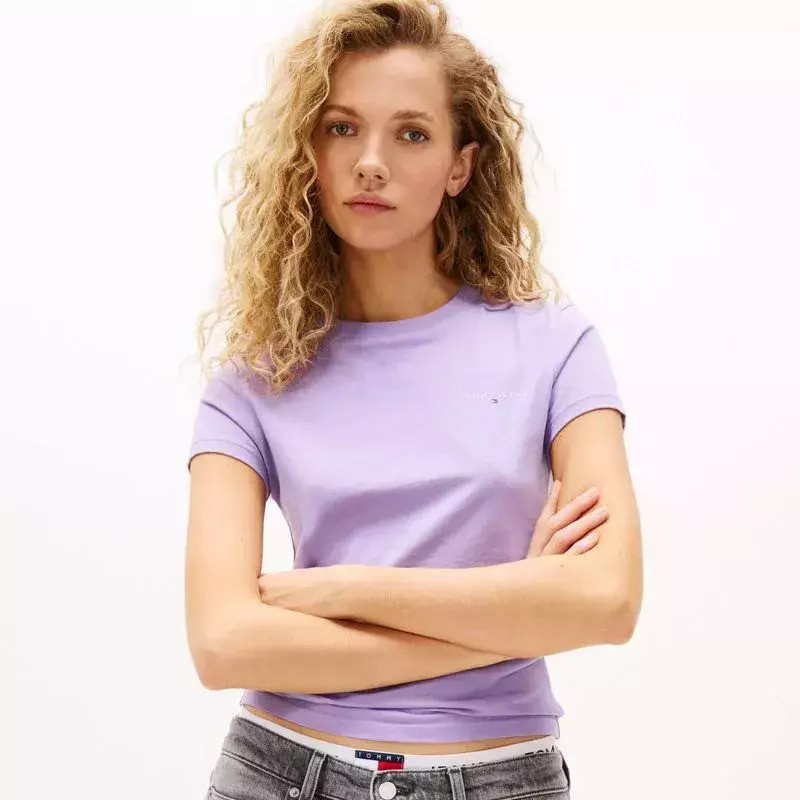 Tricou Tommy Hilfiger TJW SLIM LINEAR SS TEE EXT - poza 1