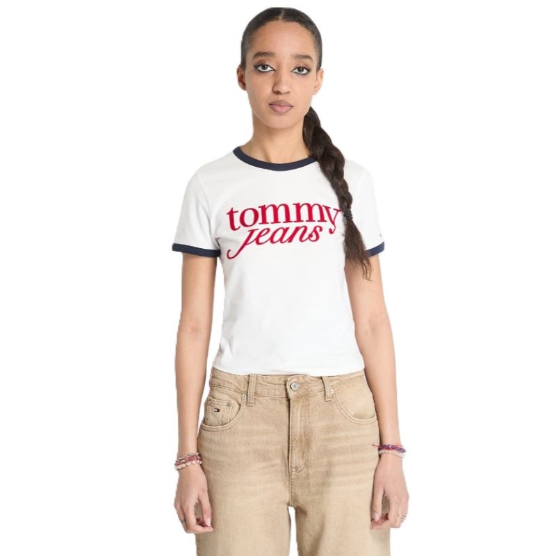 Tricou Tommy Hilfiger TJW SLIM SH SCRIPT RINGRTEE EXT - poza 1