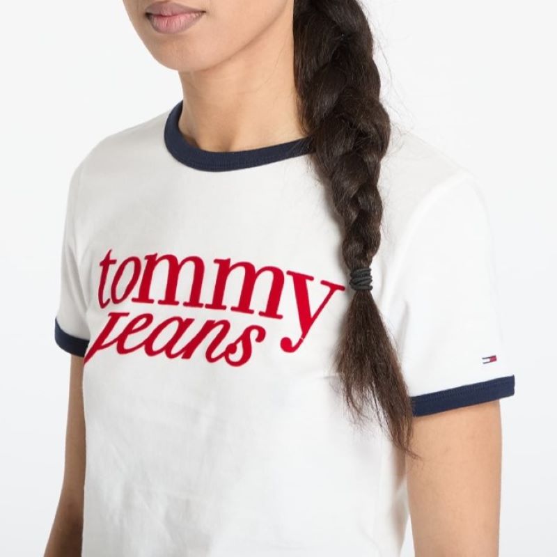 Tricou Tommy Hilfiger TJW SLIM SH SCRIPT RINGRTEE EXT - poza 3