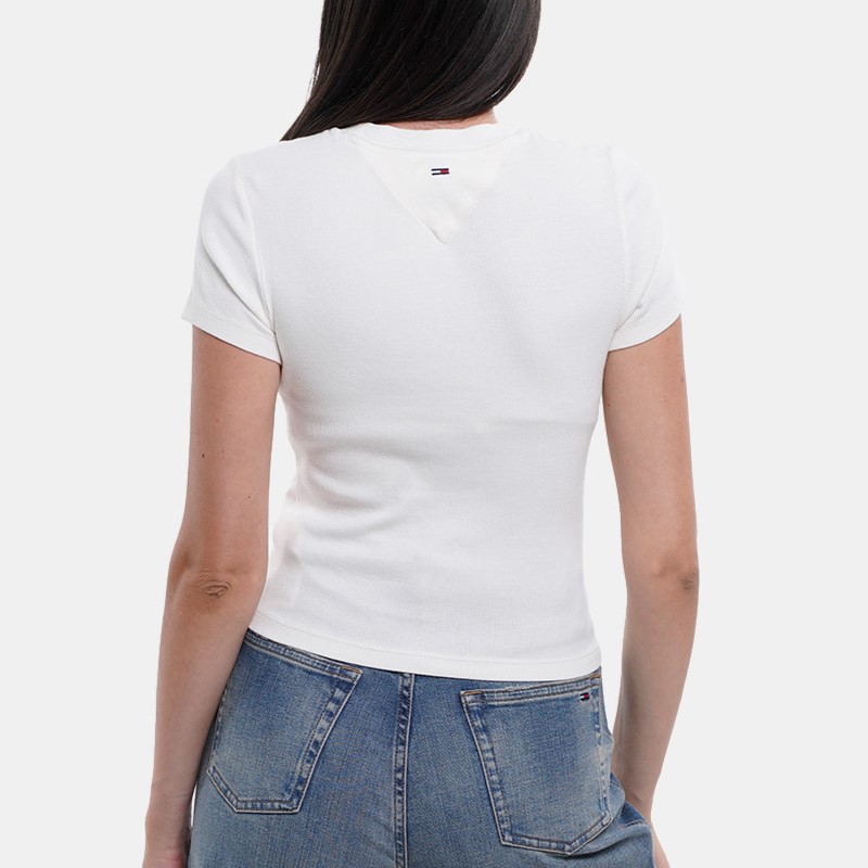 Tricou Tommy Hilfiger TJW SLIM SH TOMMY NY RIB TEE - poza 2