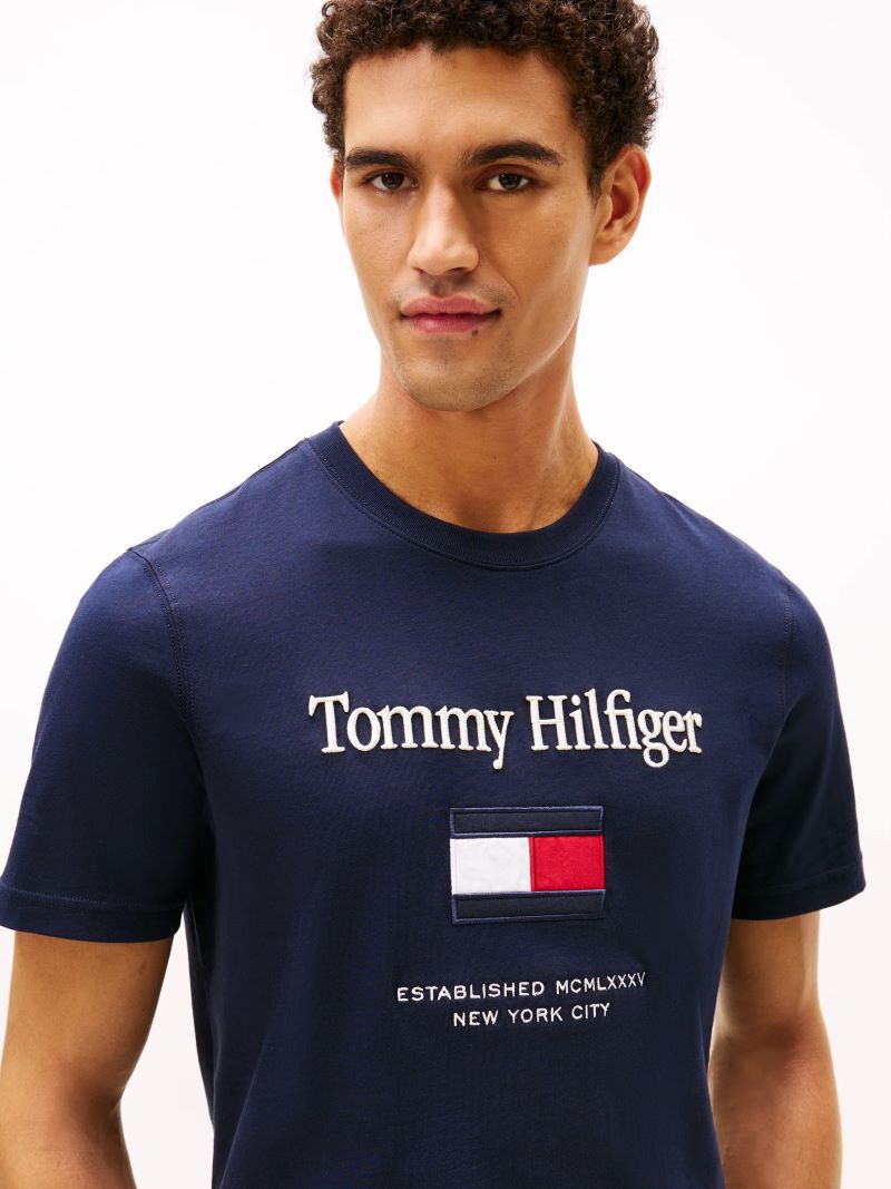 Tricou Tommy Hilfiger TOMMY EMBRO FLAG TEE - poza 3