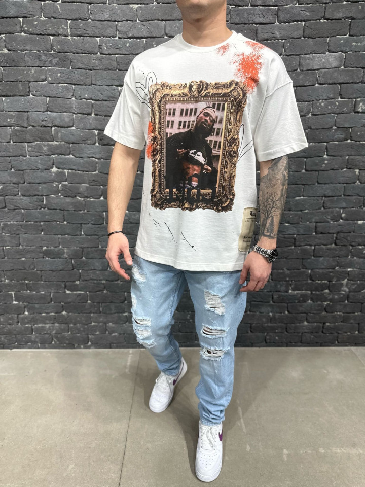 TRICOU TUPAC ECRU-WHITE TSAS408(002) (MĂRIME: M)