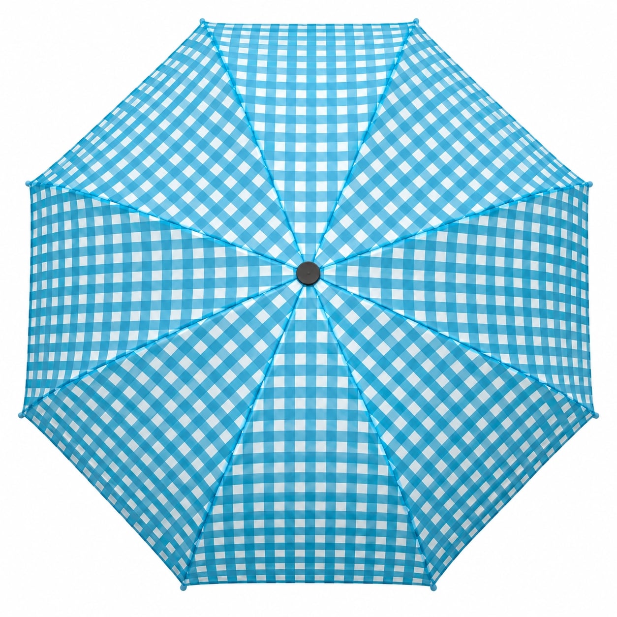 Umbrela pliabila pentru ploaie, 8 spite, diametru 97 cm, UMB066, Albastru / Alb - poza 2