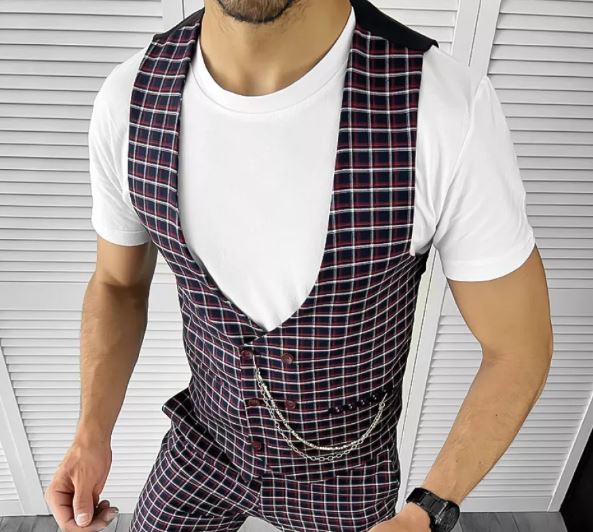 Vesta barbati eleganta slim fit 11801 E V1