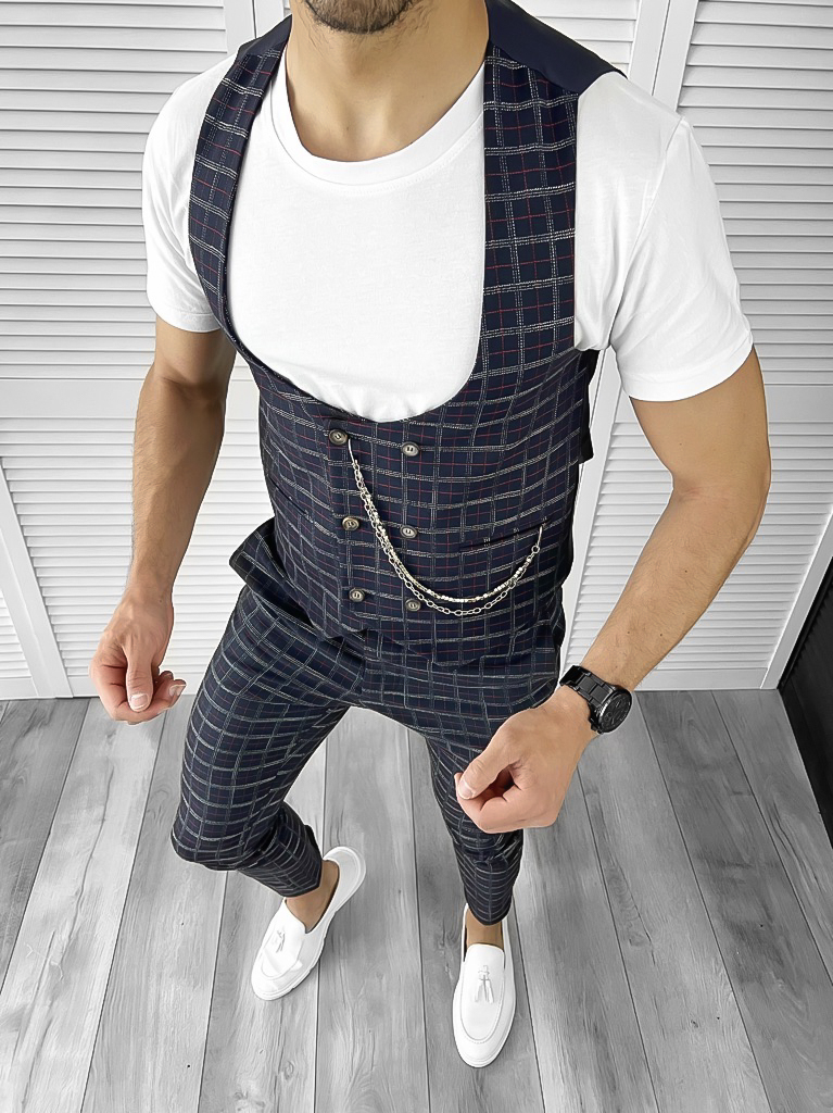 Vesta barbati eleganta slim fit bleumarin B5539 O3-3.3
