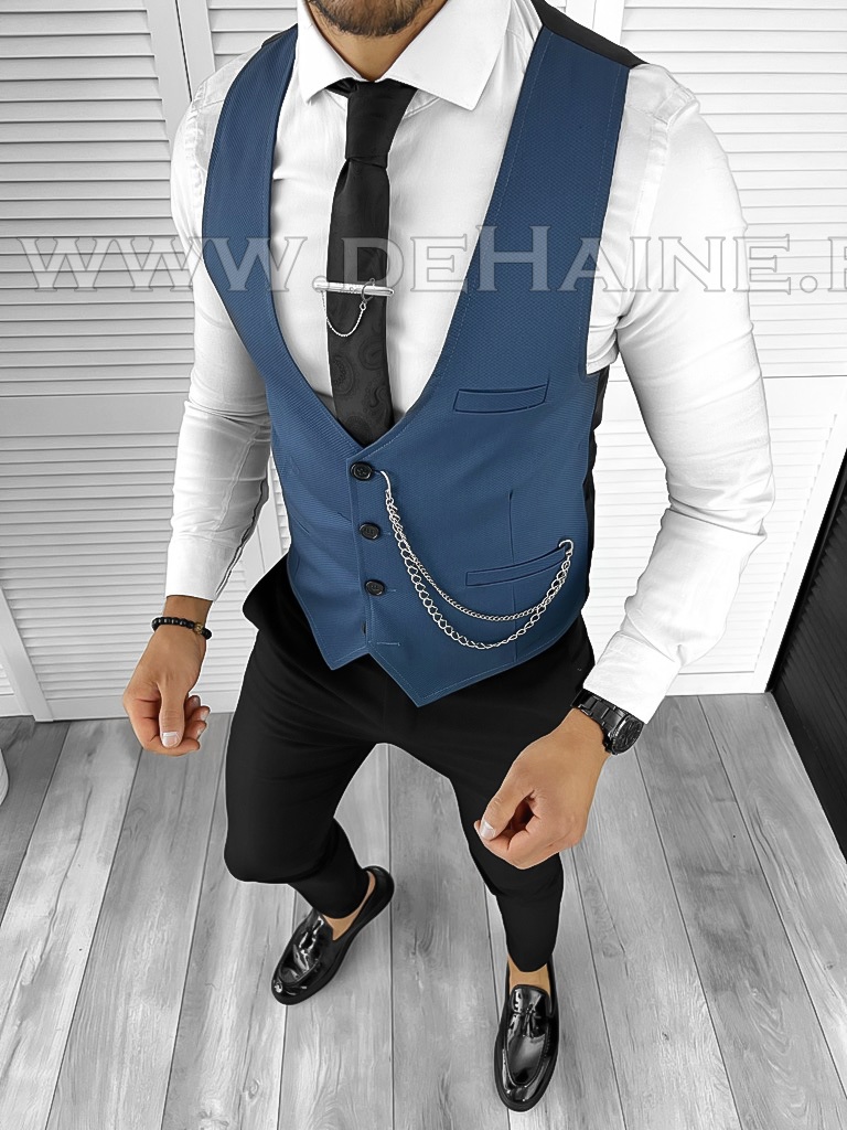 Vesta barbati eleganta slim fit bleumarin B8126 O5-4.3