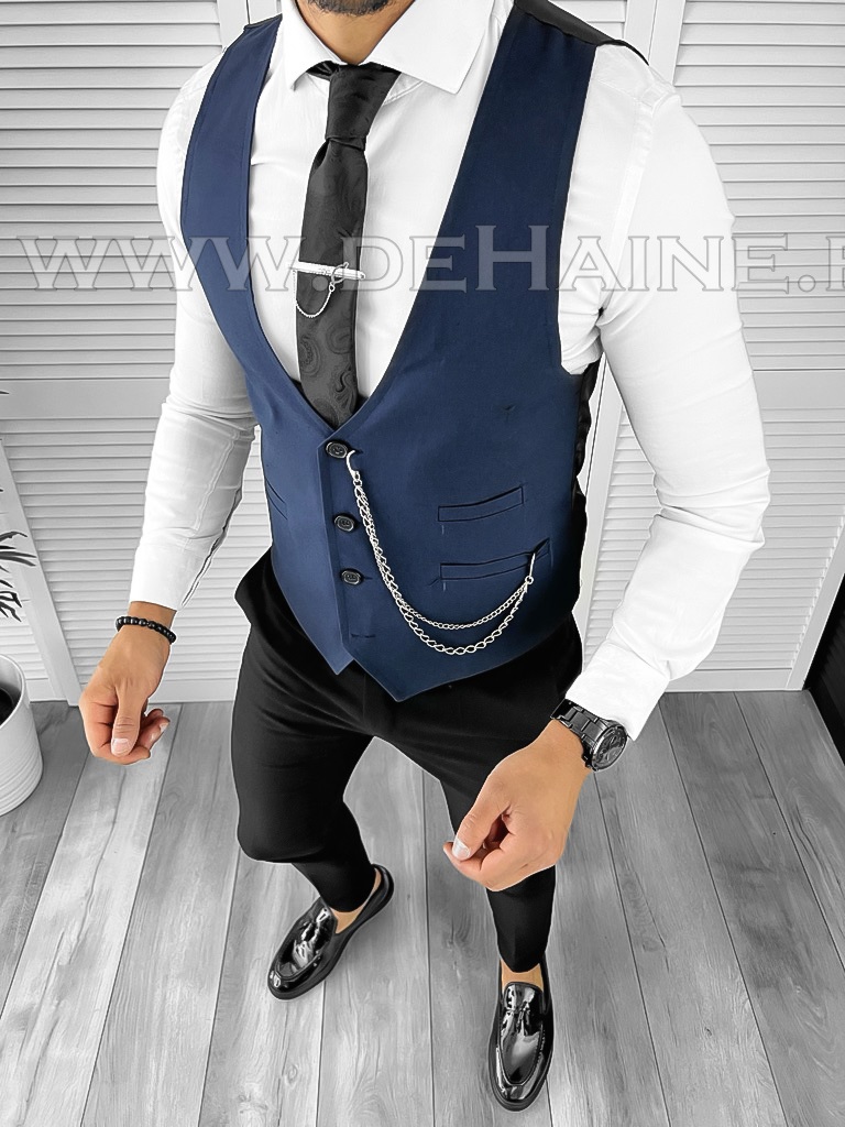 Vesta barbati eleganta slim fit bleumarin B8169 O4-5.1