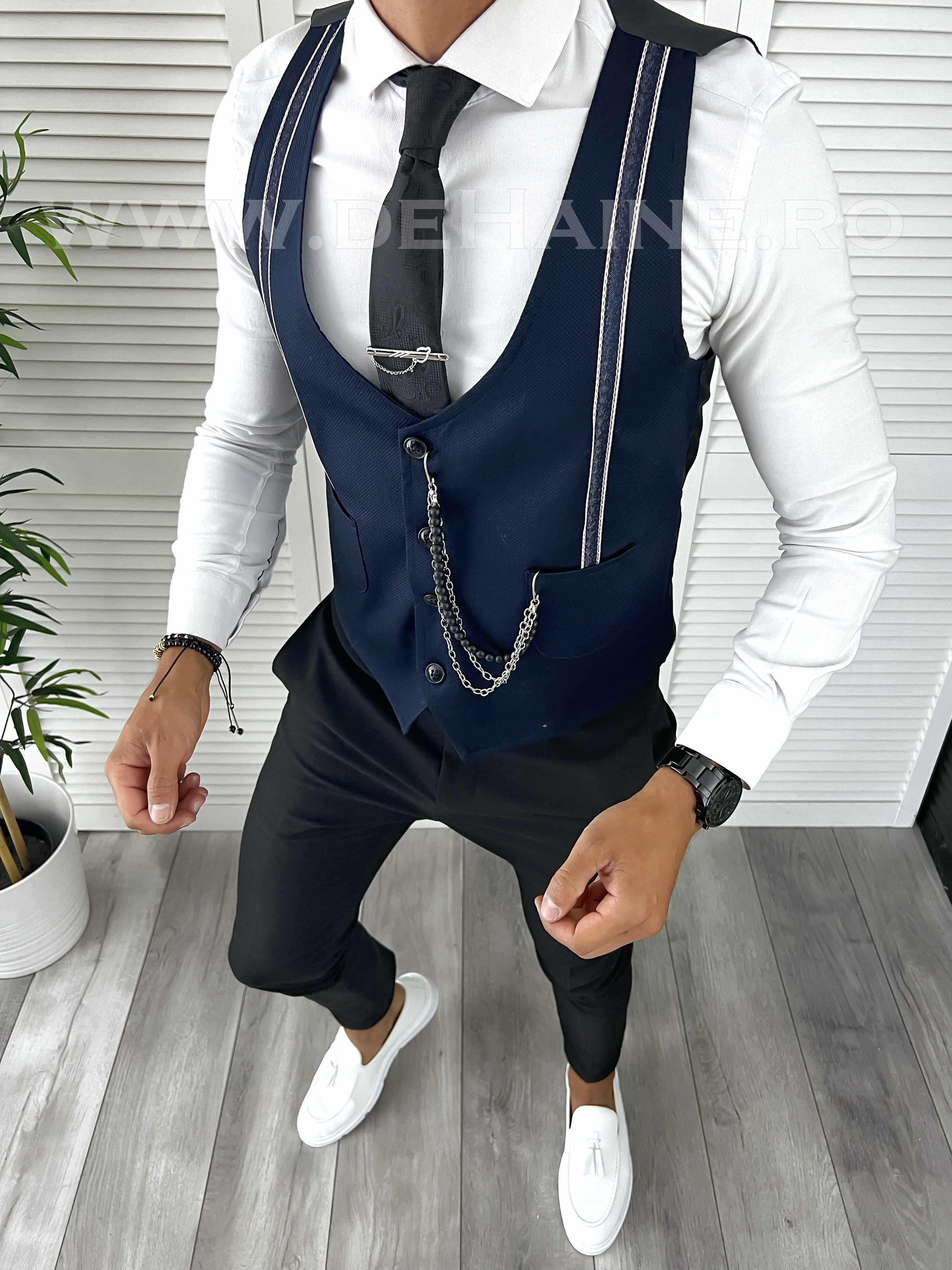 Vesta barbati eleganta slim fit bleumarin V17 O3-4.1
