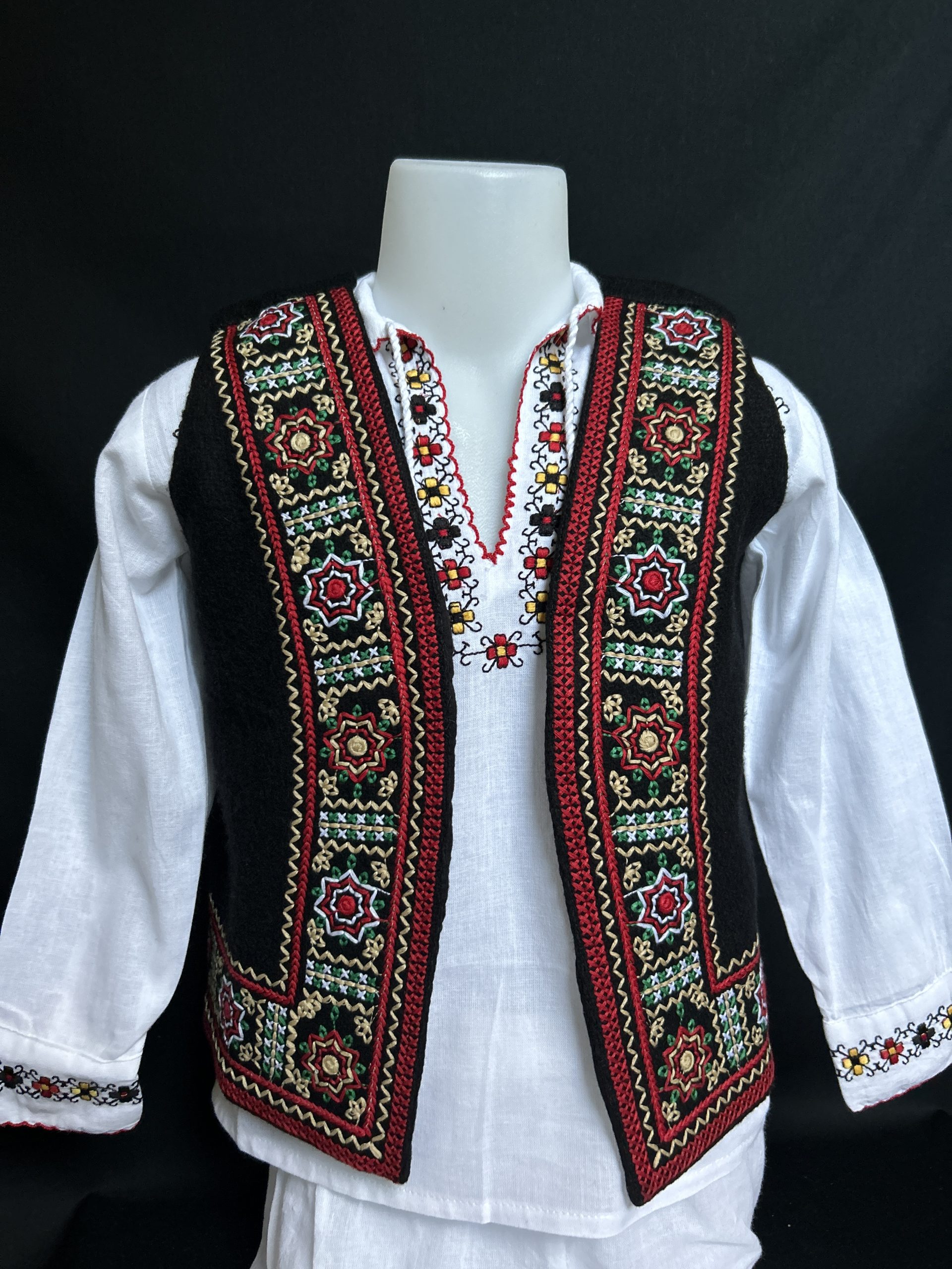 Vestă tradițională băieți TM1677 - motive geometrice - - 10