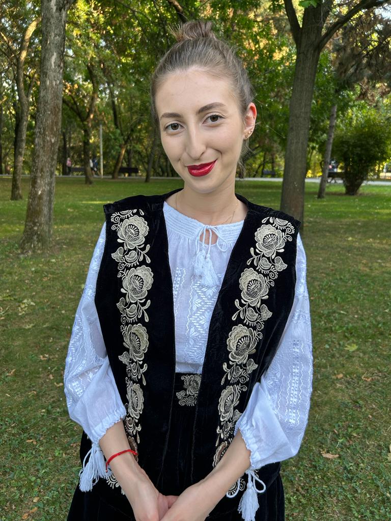 Vestă tradițională femei din catifea TM443 - XL