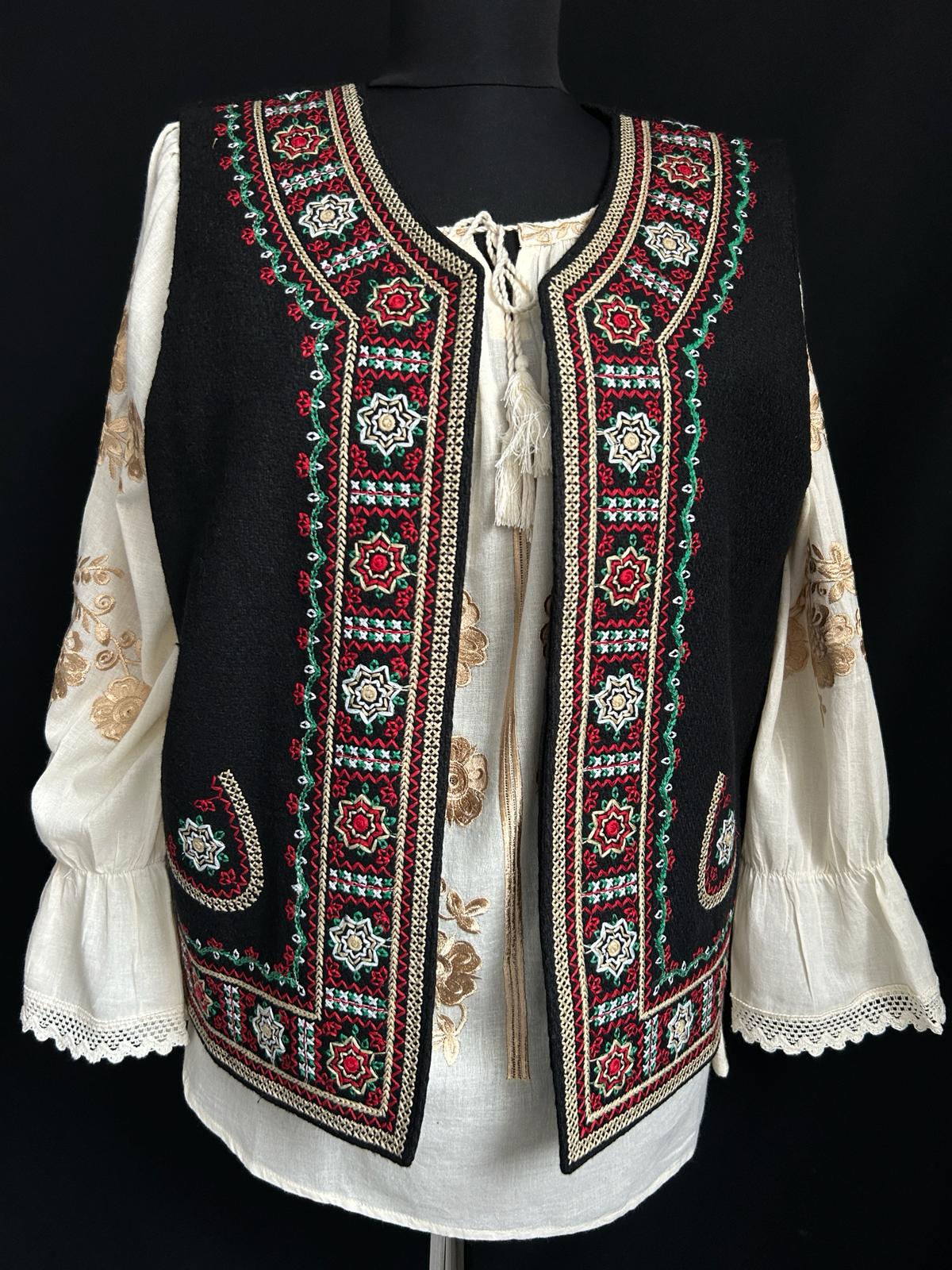 Vestă tradițională femei *figuri geometrice* TM406 - XL