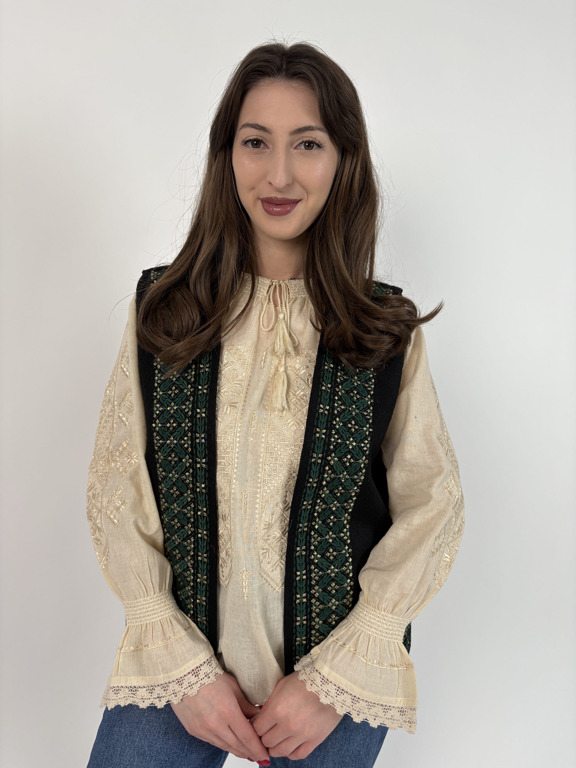 Vestă tradițională femei TM2205 verdele naturii - XL