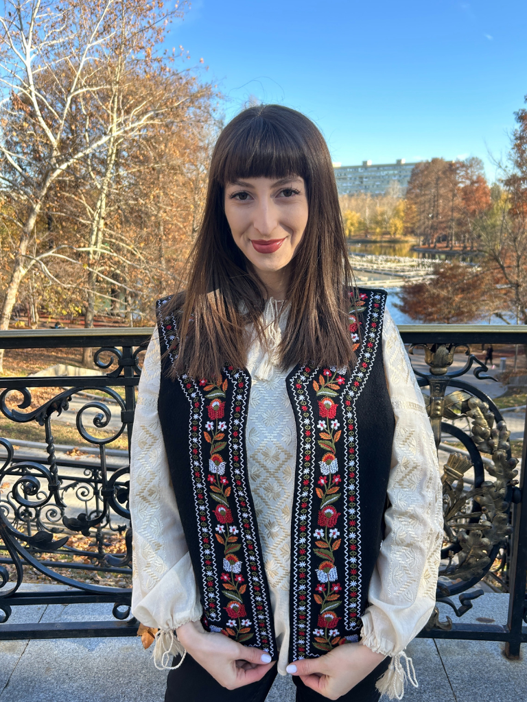 Vestă tradițională femei TM407 - motive florale - - S