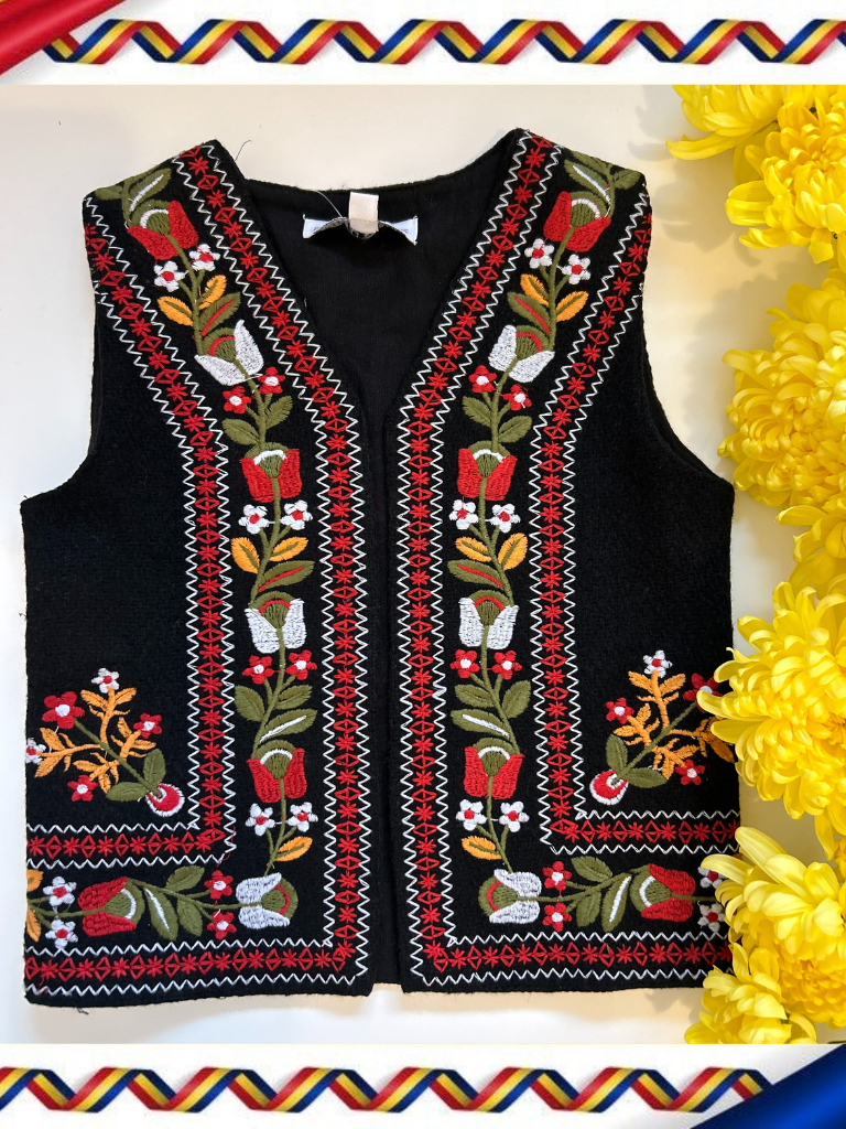 Vestă tradițională fete TM1675 - motive florale - - 12